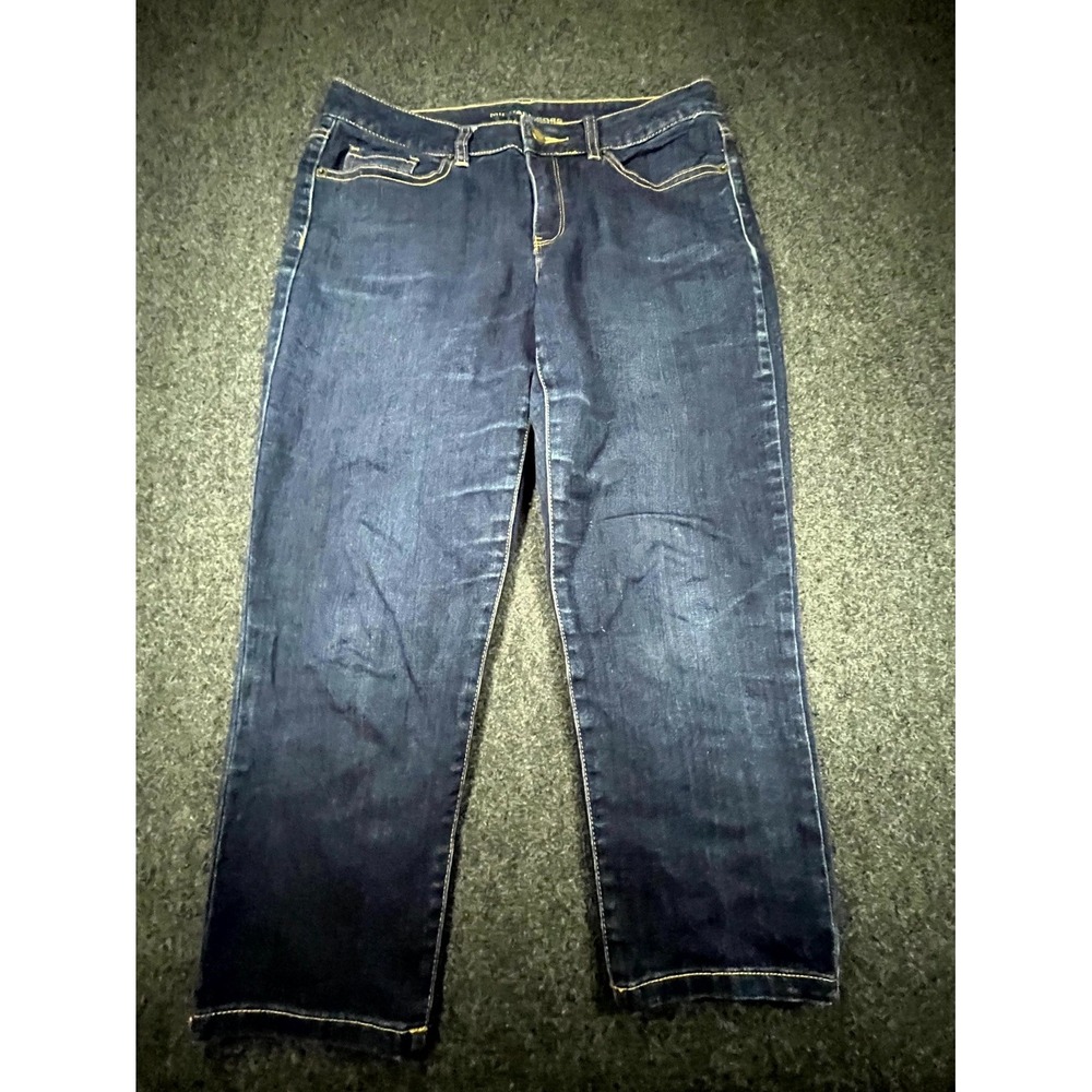 Michael Kors Jeans Women's 8 Blue Denim Dark Wash Stretch Everyday Straight Leg